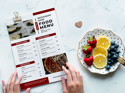 Outstanding Restaurant Food Menu PSD Template scaled