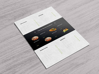 Restaurant Food Menu Psd Template Design