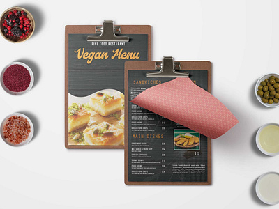 Black Orange Menu Design