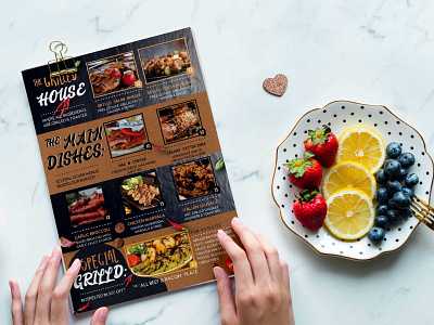 Western Grill Menu Design animation branding design graphic design illustration illustrator minimal typography web website