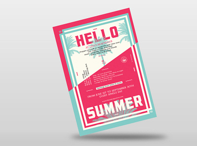 Colorful Summer Flyer Templates animation branding design graphic design illustration illustrator minimal typography vector website