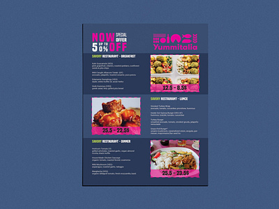 Dark Food Menu PSD Template