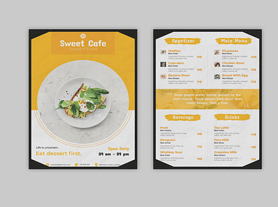 Food Restaurant Menu PSD Template animation branding design graphic design illustration illustrator typography vector web website