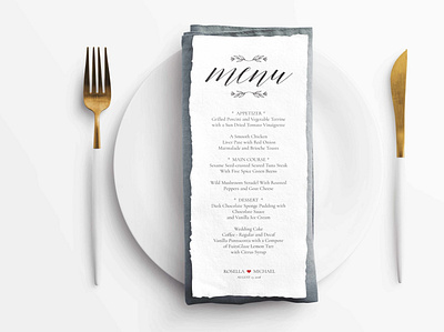 Rustic Wedding Menu Template PSD animation branding design graphic design illustration illustrator typography vector web website