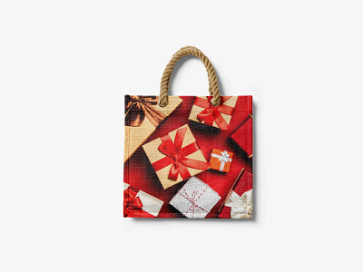 Christmas Gift Bag Mockup animation branding design graphic design illustration illustrator typography vector web website