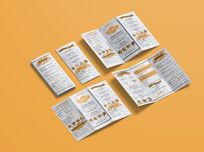 Attractive Cafe Menu Bi Fold Brochure Design Template animation branding design graphic design illustration illustrator typography vector web website