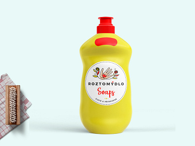 Dish Soap Bottle Label Mockup 3d animation bottle branding design dish graphic design label logo mockup soap ui website