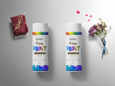 Prime Spray Can Bottle Label Mockup