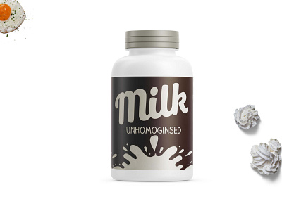 Premium Milk Bottle Mockup