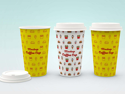 Movie Coffee Cup Mockup branding coffee cup design mockup movie mug new premium printed yellow