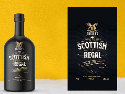 Modern Whisky Bottle Mockup alcohol bottle branding design drink mockup packaging regal whisky