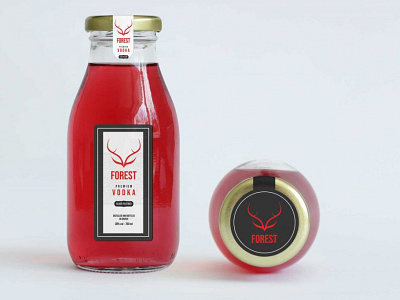 Red Forest Vodka Mockup