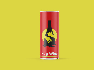 Hug Wine Can Mockup bottle branding design freebies graphic design hug mockup website wine