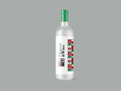 Flowers & Wine Mockup alcohol animation bottle branding design freebies graphic design illustration illustrator mockup website wine