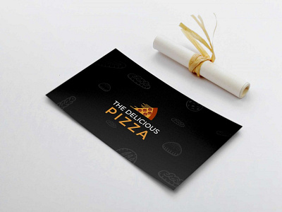 Free Pizza Business Card Mockup