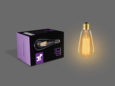 Premium Edison Led Bulb Packaging Mockup
