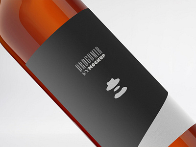 Free Wine Bottle PSD Mockup