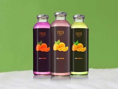 Free Juice Bottle Mockup PSD