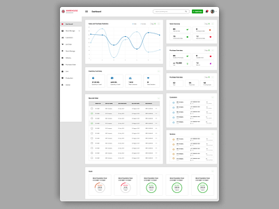 Inventory Management System - Dashboard branding design graphic design hero image illustration prototyping typography ui ux vector