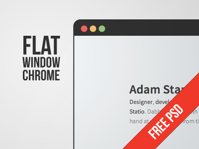 Flat Window Chrome PSD chrome flat free psd window
