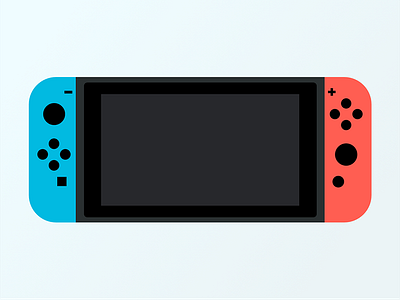 Nintendo Switch blue flat design illustration nintendo red switch