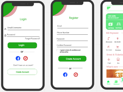 UI design of Quick App for online payment services design login payment paymentgateway quickpay signup