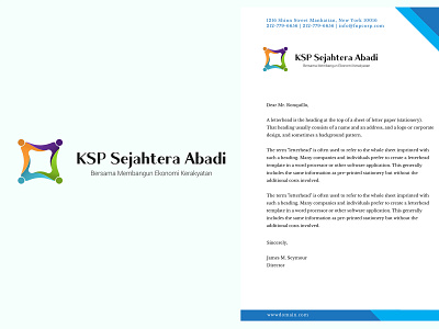 Logo and Stationary KSP Sejahtera Abadi branding company logo design graphic design home design icon illustration logo logogram typography ui ux vector website