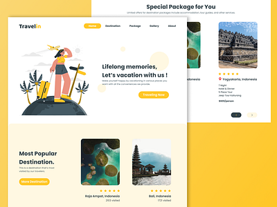 Traveling Website UI Concept