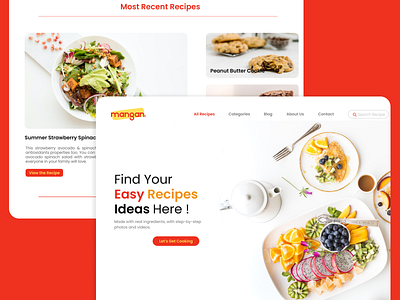 Web Food Recipe UI Concept