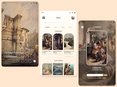 Virtual Painting Exhibition Apps Concept