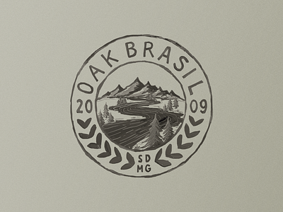 oakbrasil badge fashion handmade illustration lettering retro t shirt vintage