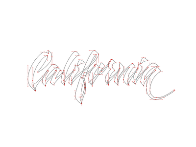 California Lettering bezier california calligraphy lettering