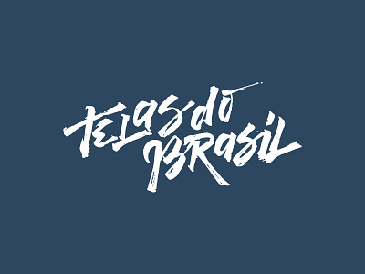 Logo Telas do Brasil calligraphy lettering letters logo