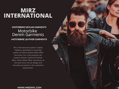 MIRZ INTL Leather and Kevlar Biker Safety Garments biker garments kevlar garments leather jacket