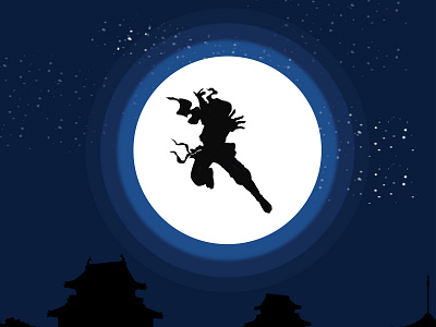 Ninja Illustration art design eps free download freebie graphic design illustration illustration design illustrations illustrator moon night ninja ninja illustration vector vector art vector illustration vectorart vectors
