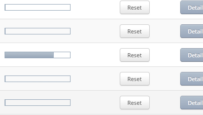 progress UI buttons progress table ui