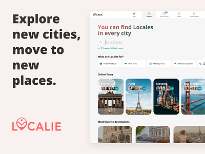 Localie.co is your personal guide for traveling app app design application design desktop interface localie startup travel traveling traveling app ui ux web web design webdesign