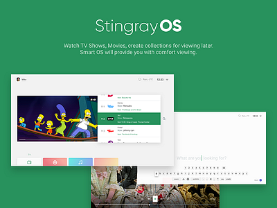StingrayOS. Smart TV UI concept concept interface os smarttv tv ui ux