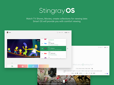 StingrayOS. Smart TV UI concept