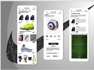 Nike Football UX app branding design ui ux