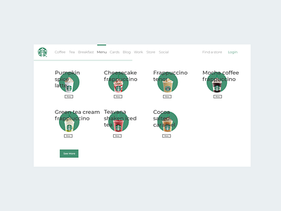 Starbucks Concept UI adobexd app branding coffee coffeeshop design ecommerce flat icon interface logo minimal outline shop starbucks ui userinterface ux web web design