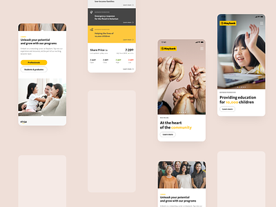 Banking Website grid layout hover effect investor section mobile adaptation quick links slider banner ui ux web