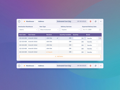 Admin Interface admin card desktop application interface table