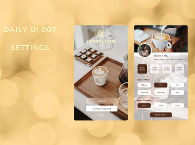Daily ui 007 settings app design daily ui 007 dailyui settings page