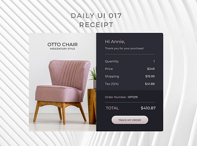 Daily UI 017 receipt daily ui 017 dailyui receipt webdesign