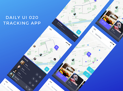 Daily UI 020 tracking app app design daily ui 020 dailyui mapping tracking tracking app