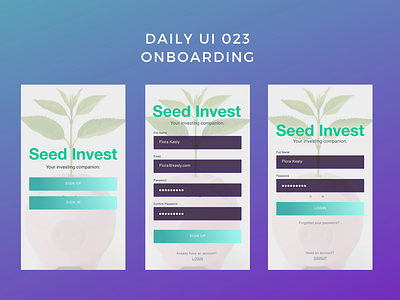 Daily UI 023 onboarding