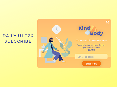 Daily UI 026 subscribe dailyui subscribe subscribe form subscribe ui