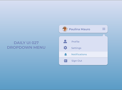 Daily UI 027 dropdown menu daily ui 027 dailyui dropdown dropdown menu