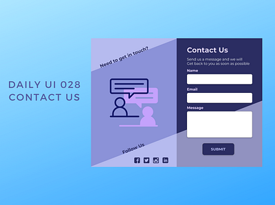 Daily UI 028 contact us contact form contact us contact us page daily ui 028 dailyui